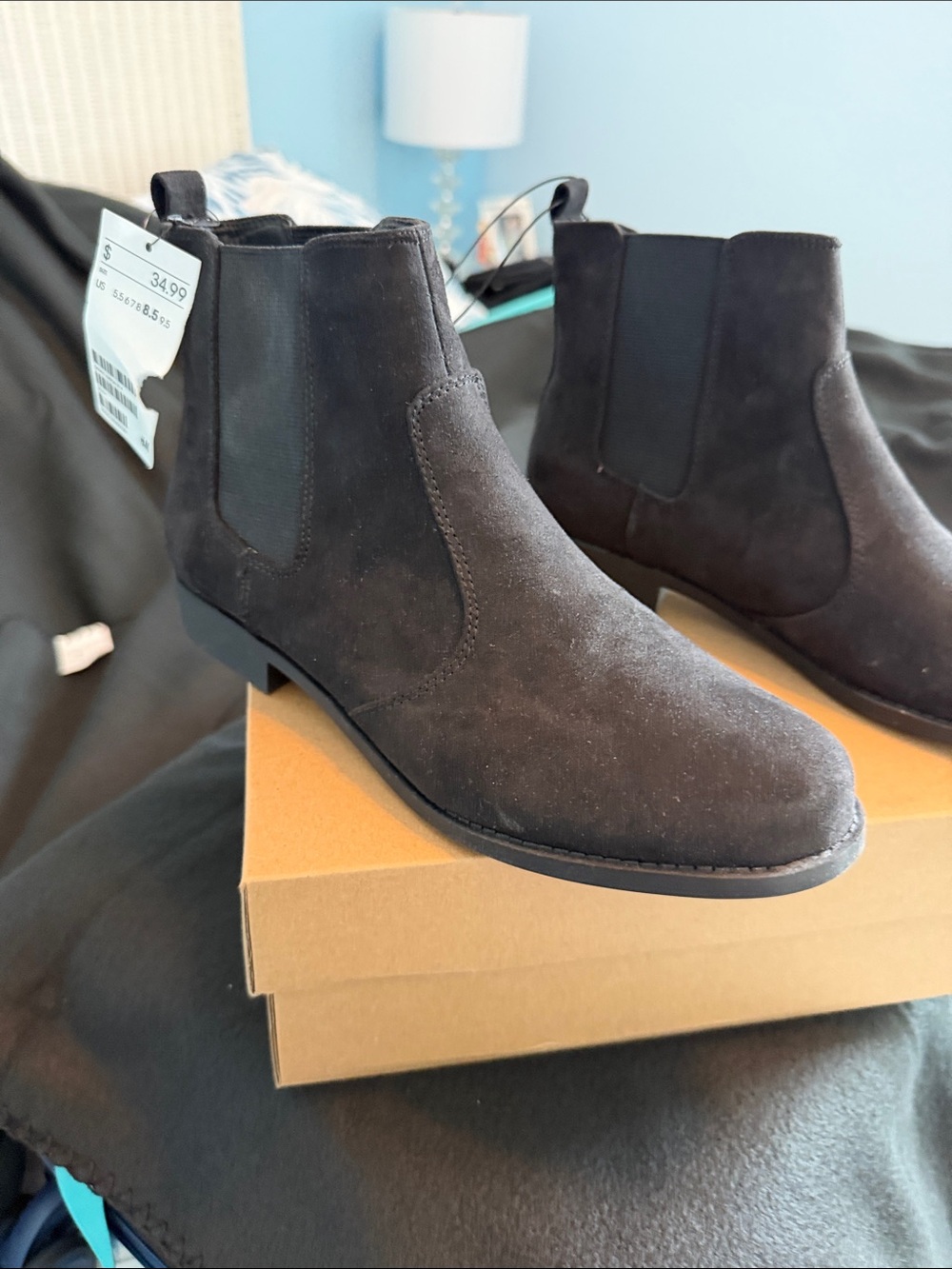 H&M Black Suede Chukka Boots